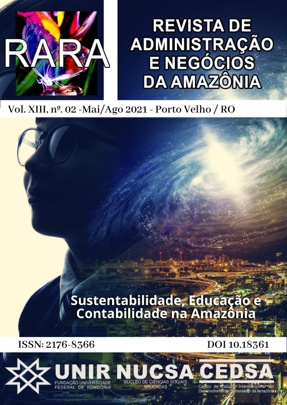 					Visualizar v. 13 n. 2 (2021): Sustentabilidade, Educação e Contabilidade na Amazônia
				